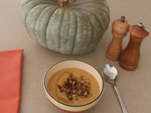 Pumpkin Soup with Chorizo