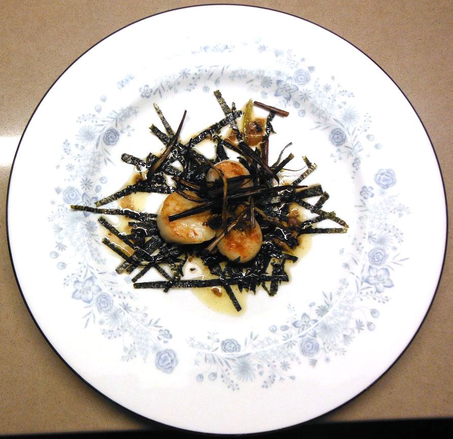 Scallops with Black Bean Dressing