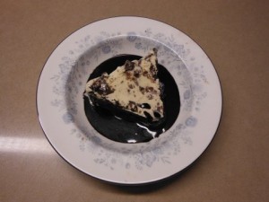 Toblerone Ice Cream Parfait with Chocolate Sauce