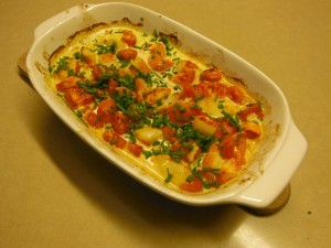 Smoked Haddock with Tomatoes & Cream