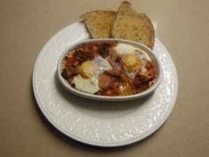 Spanish Eggs with Jamon