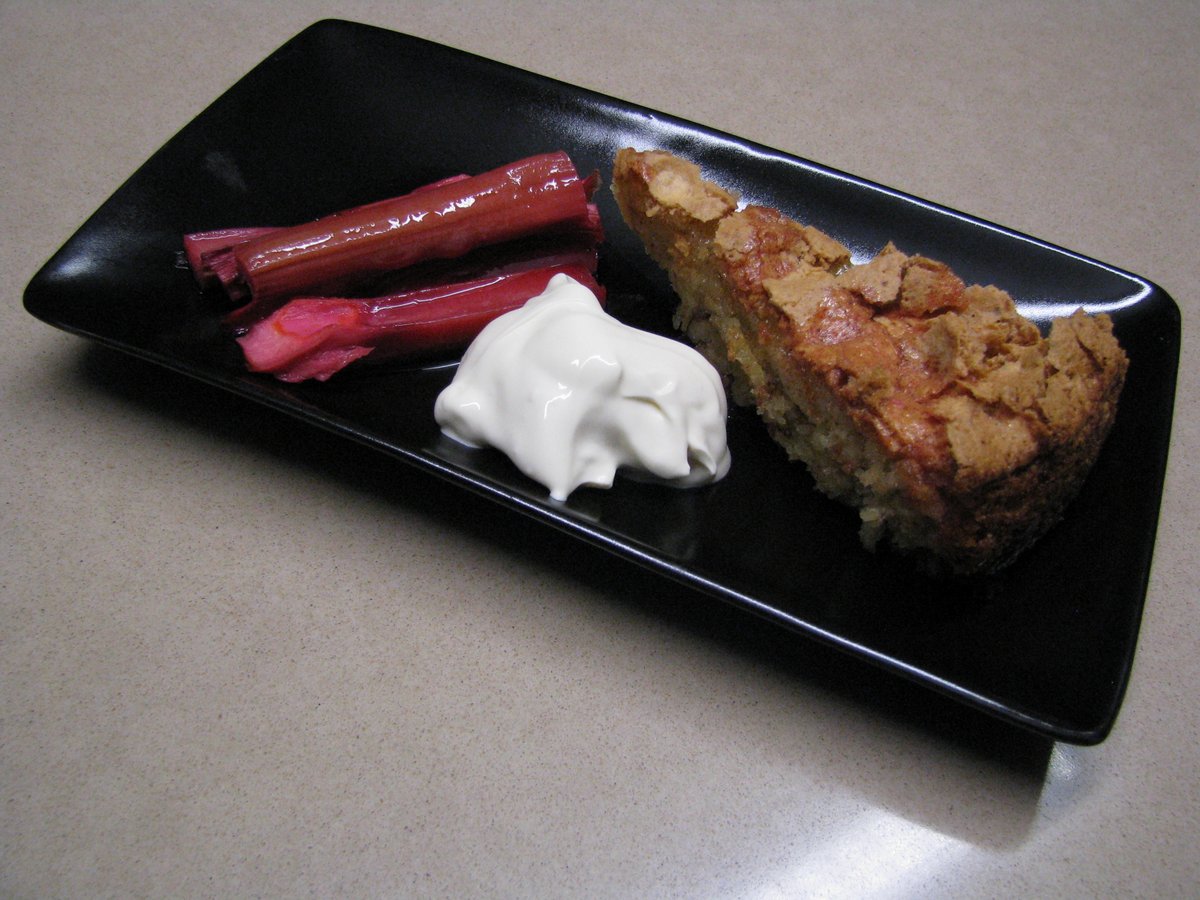 Rhubarb Syrup Crumb Cake