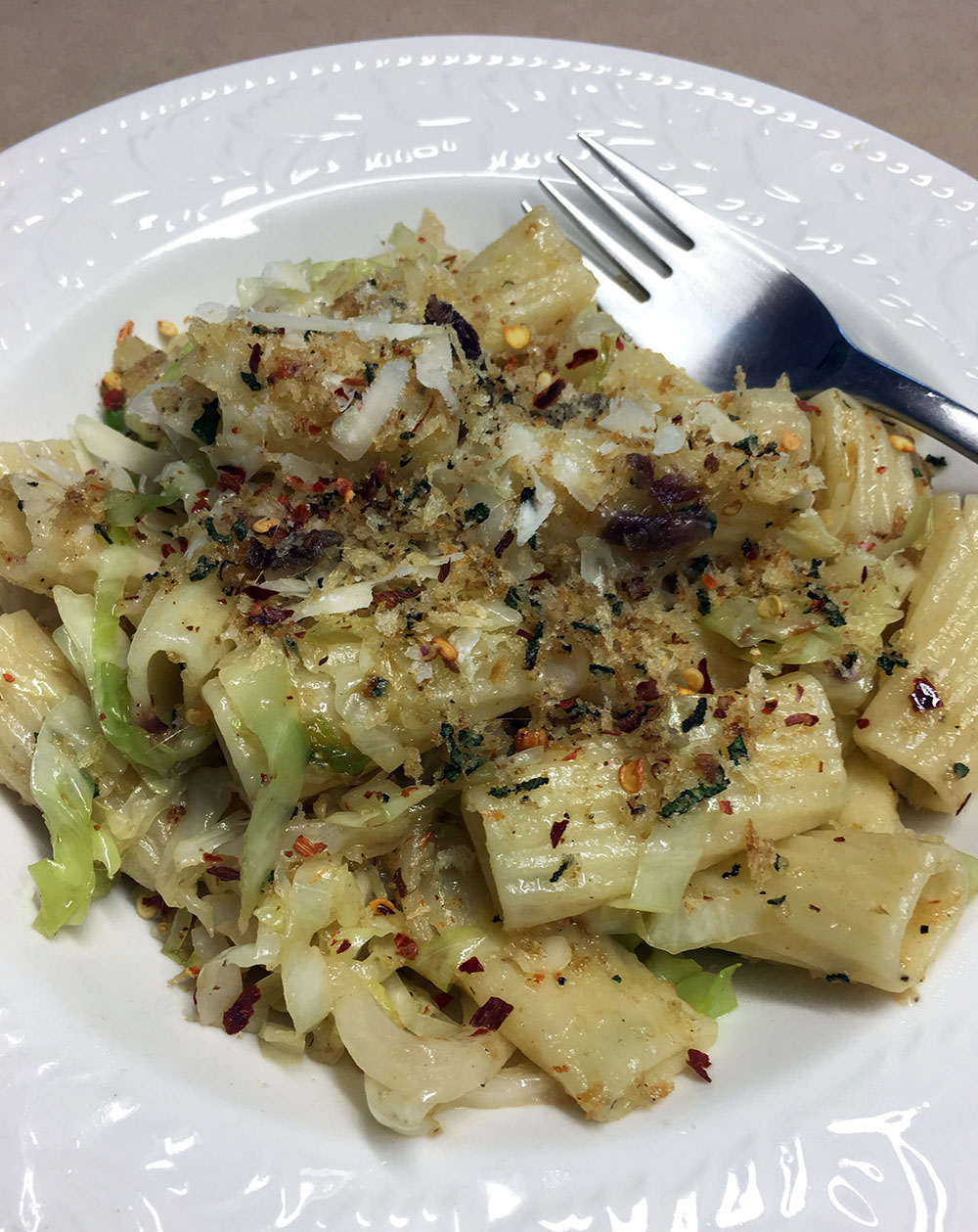Pasta with Cabbage and Anchovies