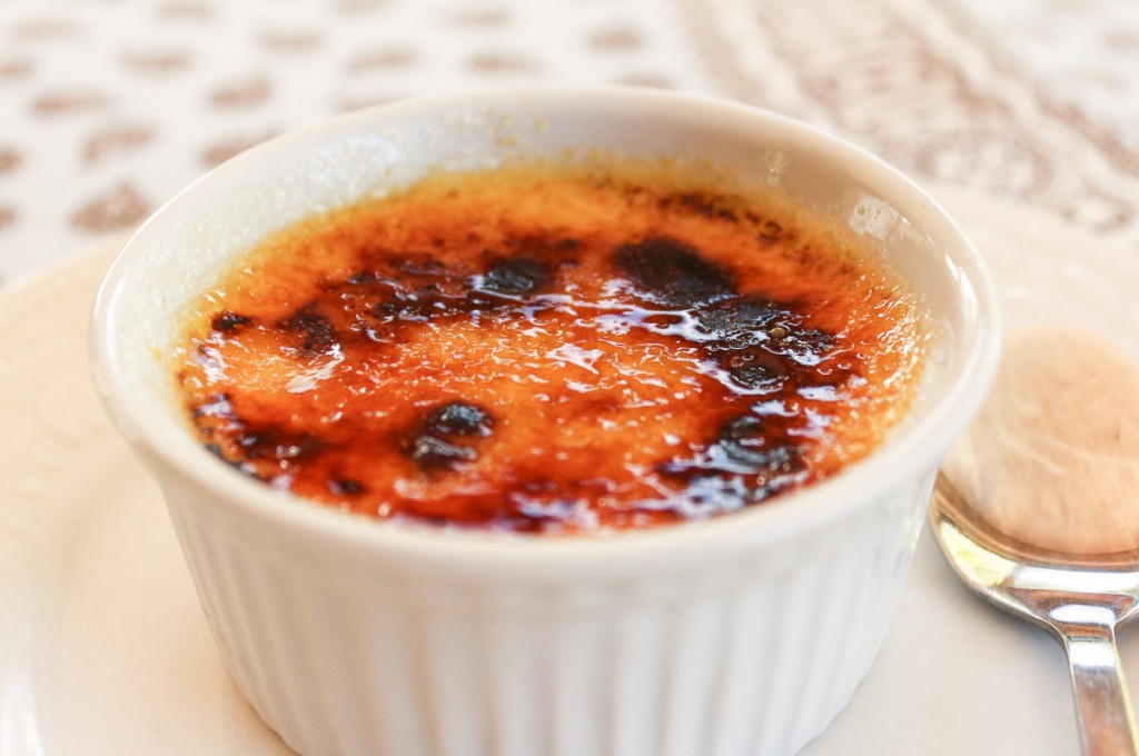 Ginger Crème Brulée with Quince Compote