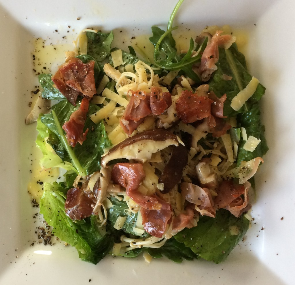 Wild Mushroom Salad with Parmesan and Prosciutto