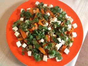 Moroccan Carrot Salad with Olives and Feta