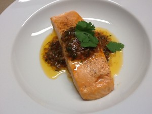 Salmon with Bois Boudrain Sauce