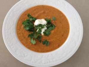 Spicy Eggplant and Tomato Soup