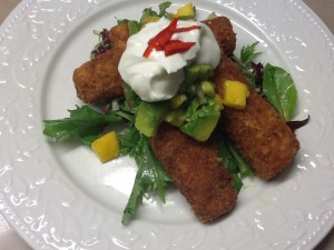 Crispy Fish with Mango & Avocado Salsa