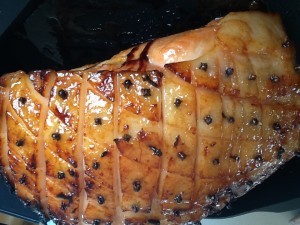 Glazed ham