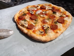 Home-made pizza