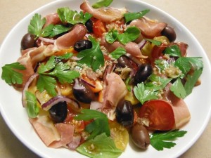 Spanish Tomato and Jamon Salad