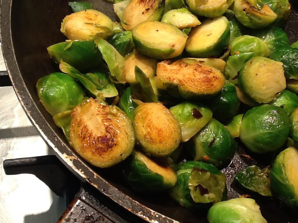 Brussels Sprouts with Garlic and Chilli
