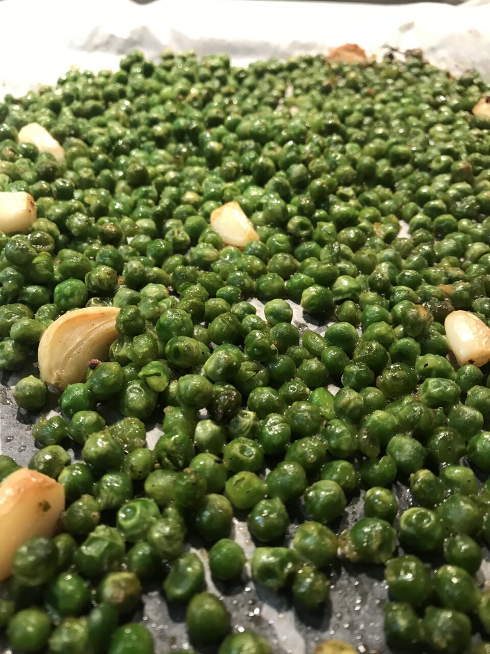 Roasted Peas with Brown Butter & Garlic