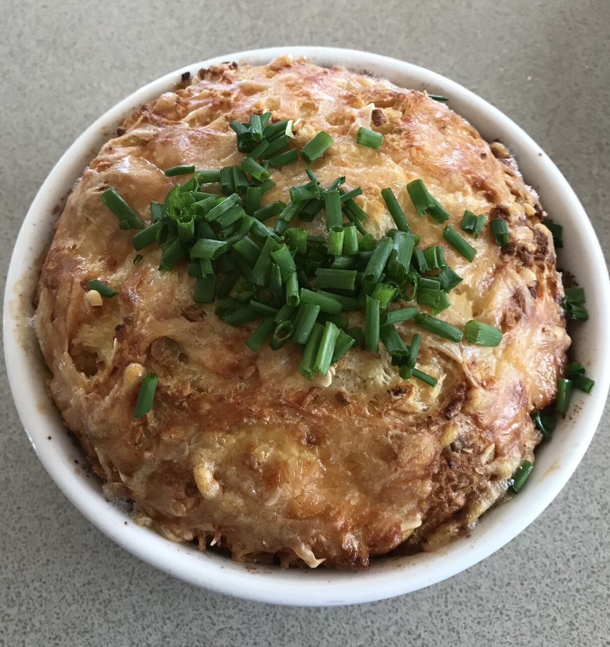 Savoury Cheese and Onion Bread Pudding