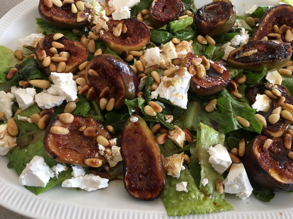 Glazed Fig Salad with Feta and Pine Nuts