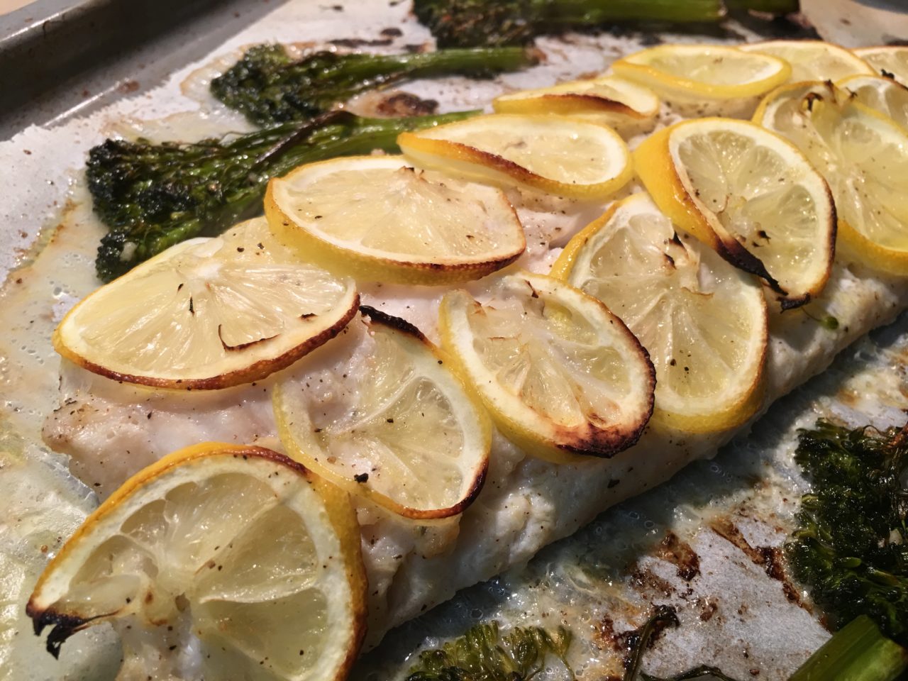 Fish with Lemon and Broccolini