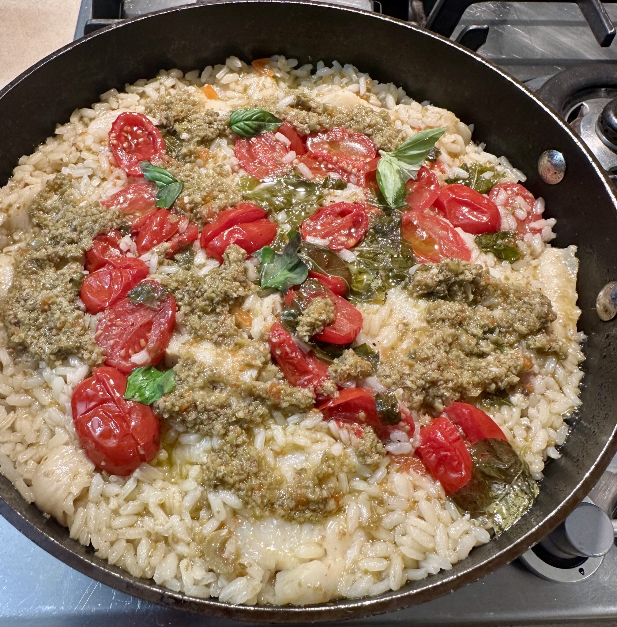 Fish with Rice & Tomatoes