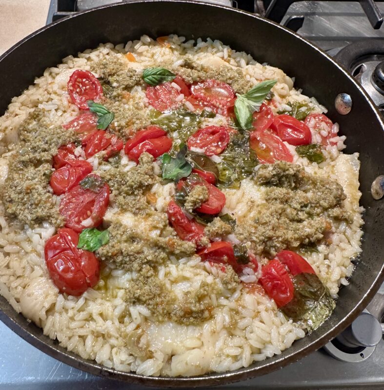 Fish with Rice & Tomatoes