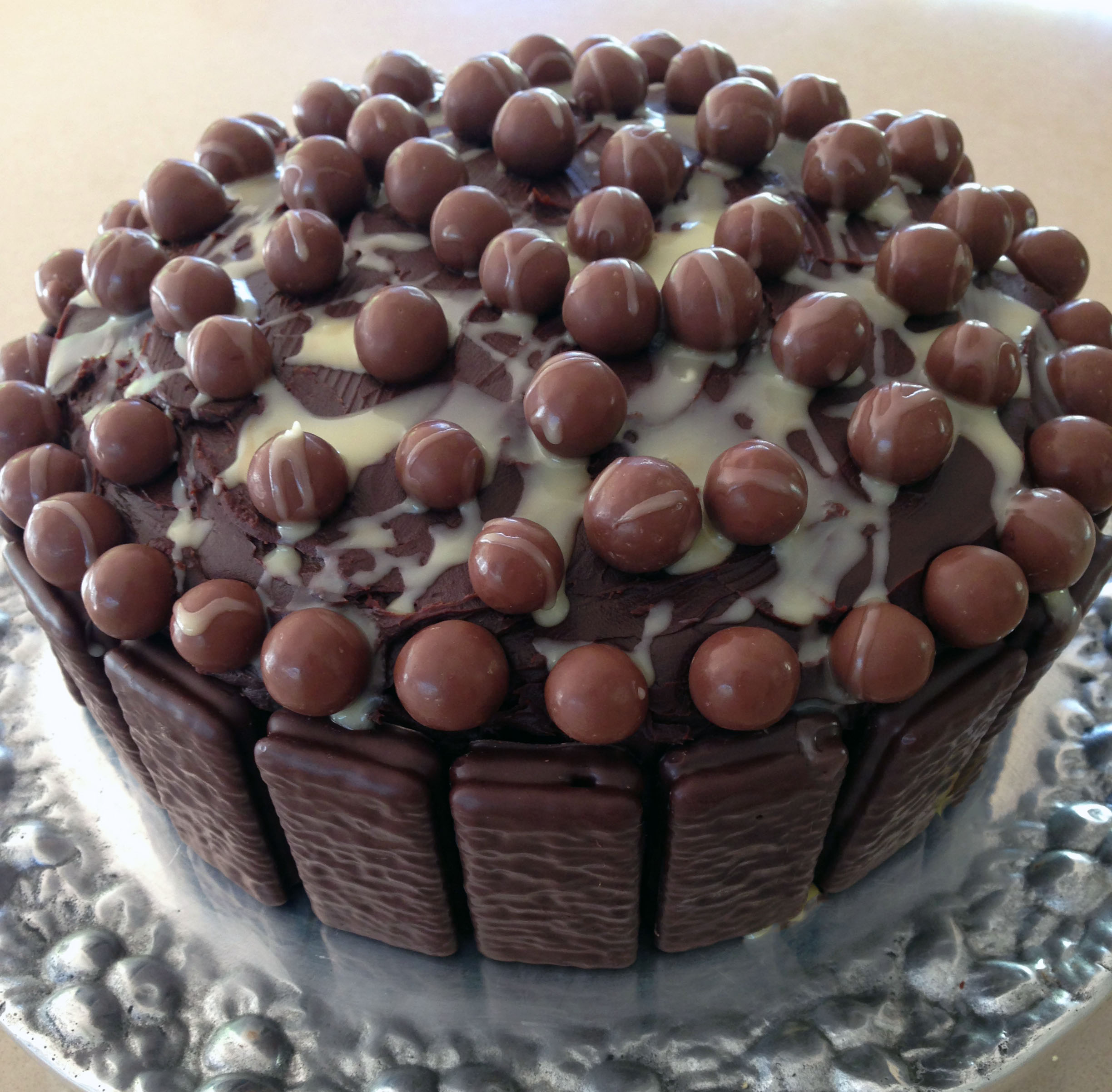 Chocolate Fudge Cake with Tim Tams